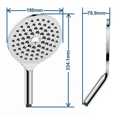 Kokku ABS materjalist Massaaž dušš pea 1-seade vee kokkuhoid käsi Showerhead kõrge surve vannituba kasutamine